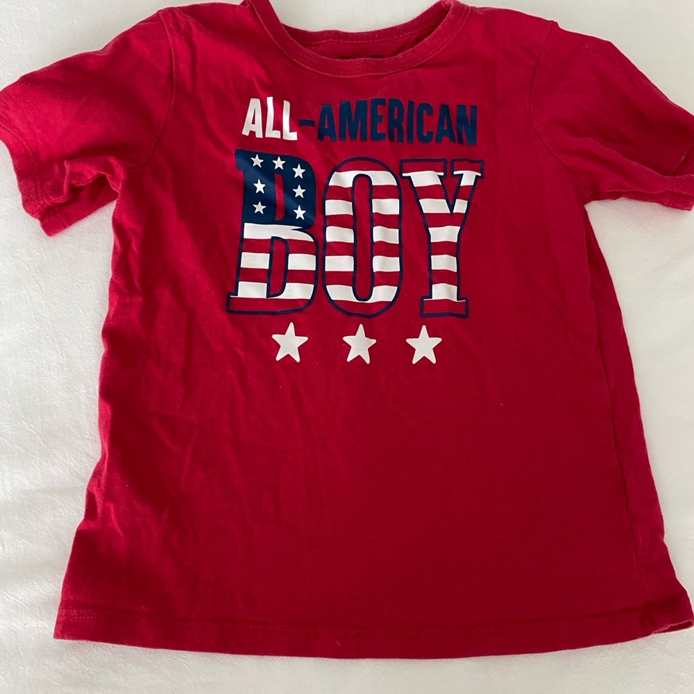 The Children's Place Red All-American Boy Tee